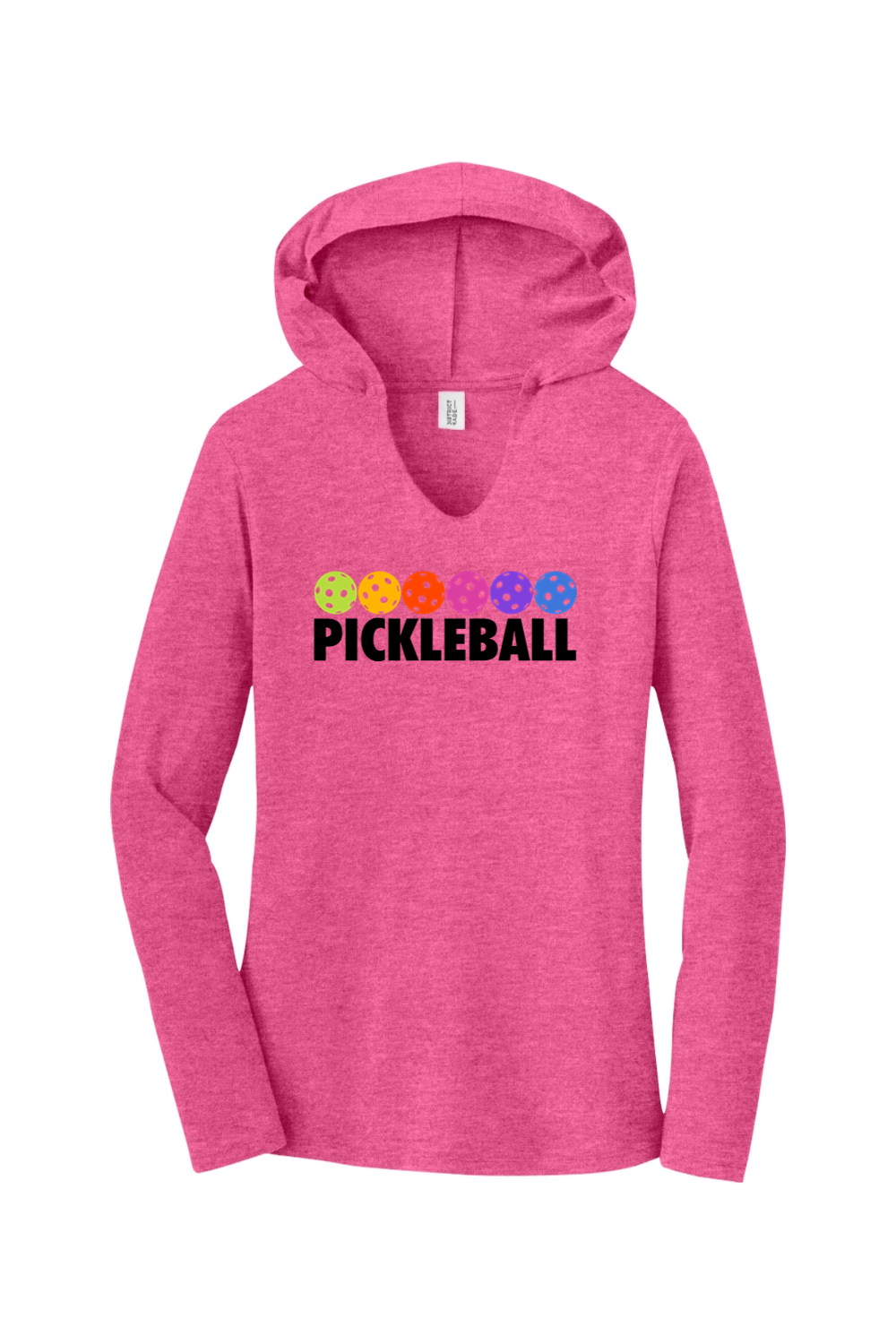 District Women’s Perfect Tri Long Sleeve Hoodie Fuchsia Frost