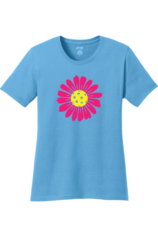 Port & Company Ladies Core Cotton Tee Aquatic Blue