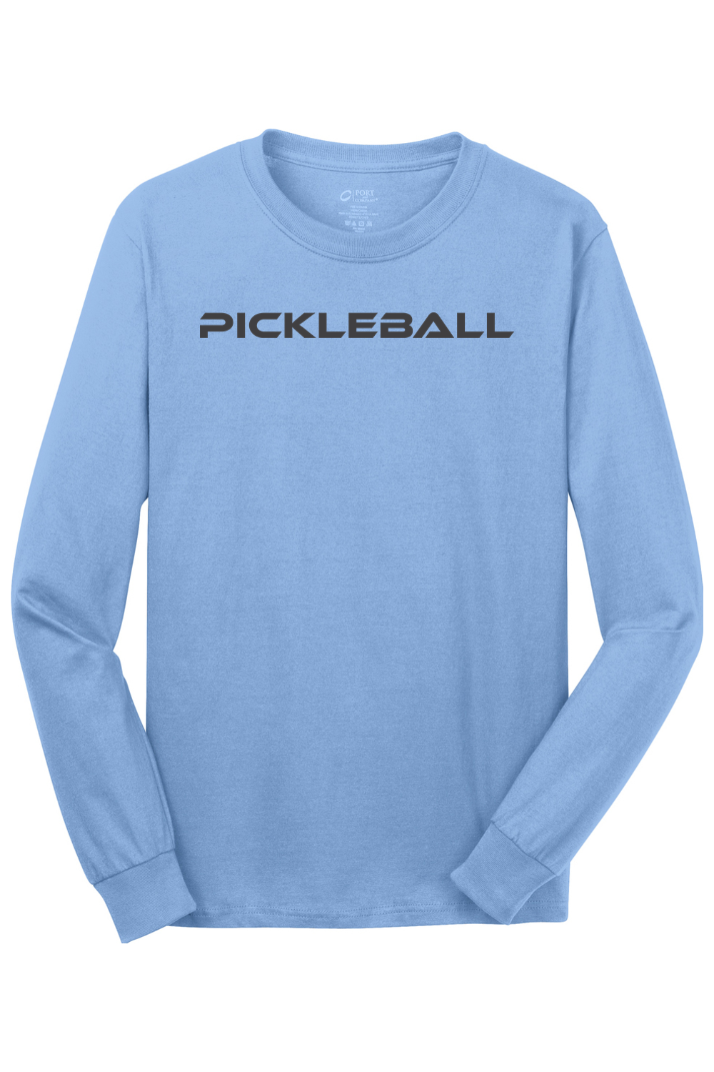 Port & Company Long Sleeve Core Cotton Tee Light Blue