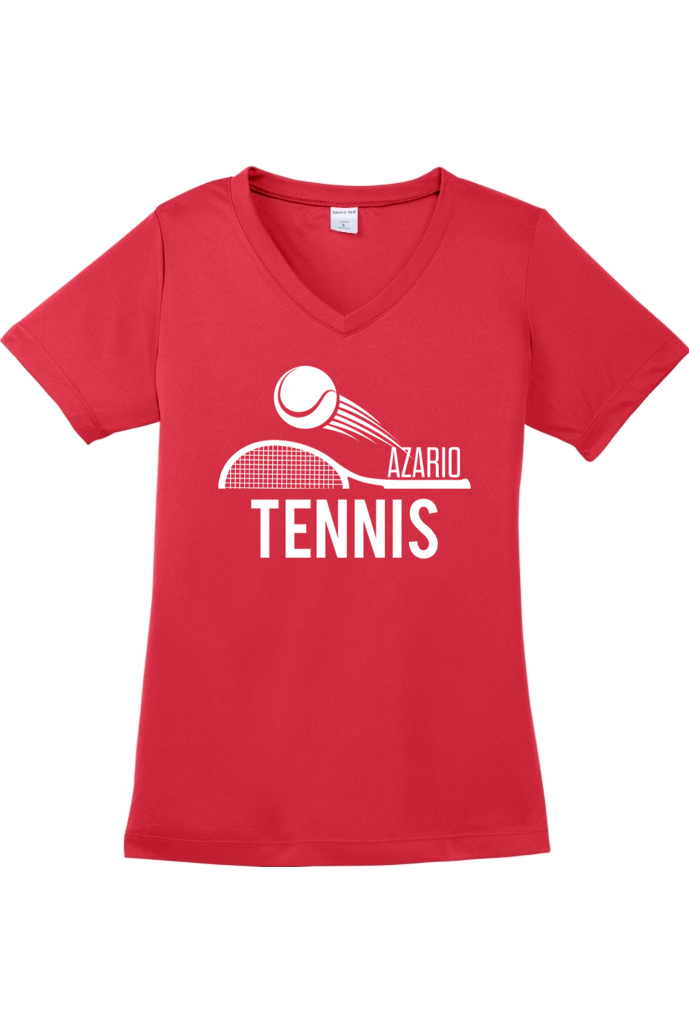 Azario Tennis - Ladies V-Neck Tee