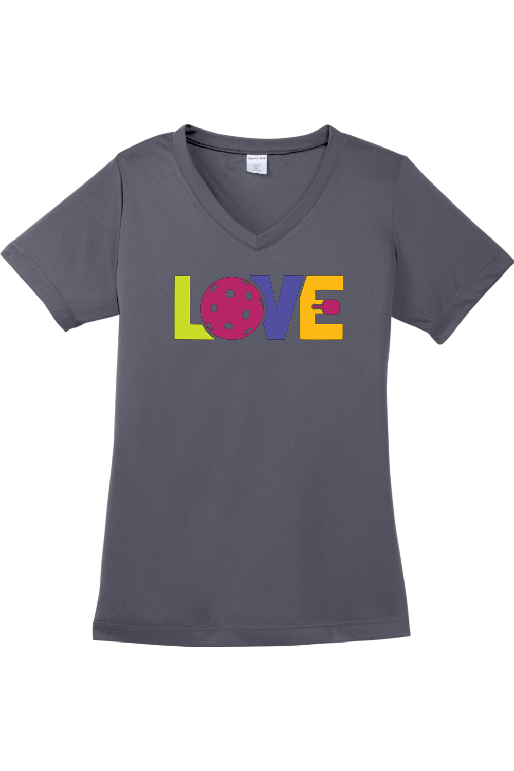Sport-Tek Ladies PosiCharge Competitor V-Neck Tee Iron Grey