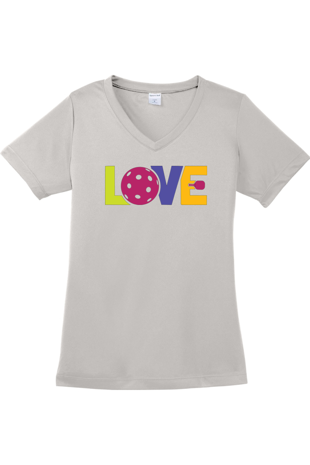 Sport-Tek Ladies PosiCharge Competitor V-Neck Tee Silver