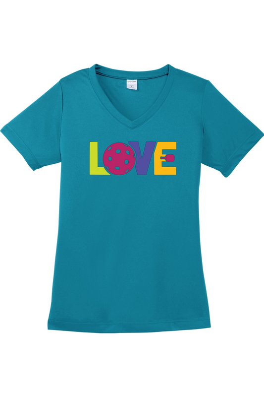 Sport-Tek Ladies PosiCharge Competitor V-Neck Tee Tropic Blue