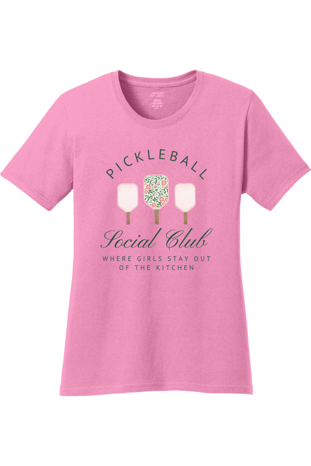 Port & Company Ladies Core Cotton Tee Candy Pink