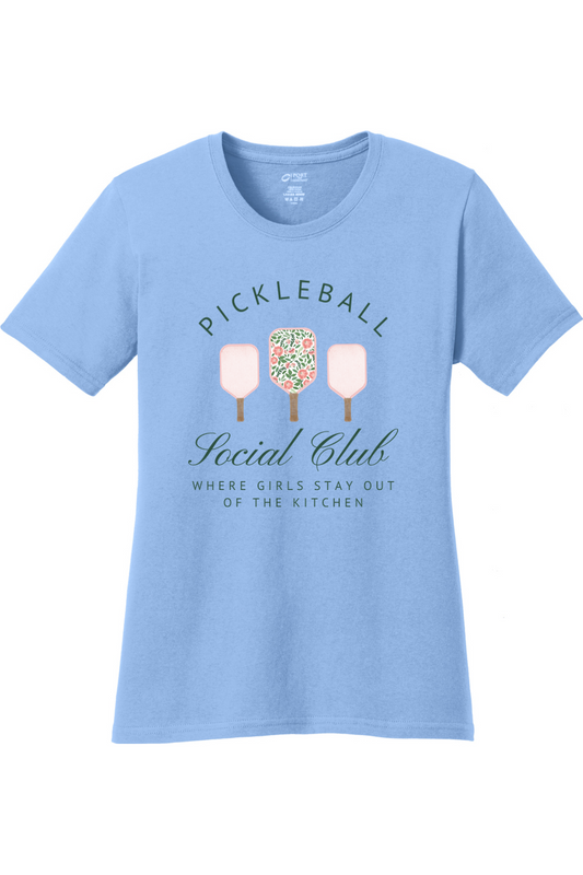 Port & Company Ladies Core Cotton Tee Light Blue