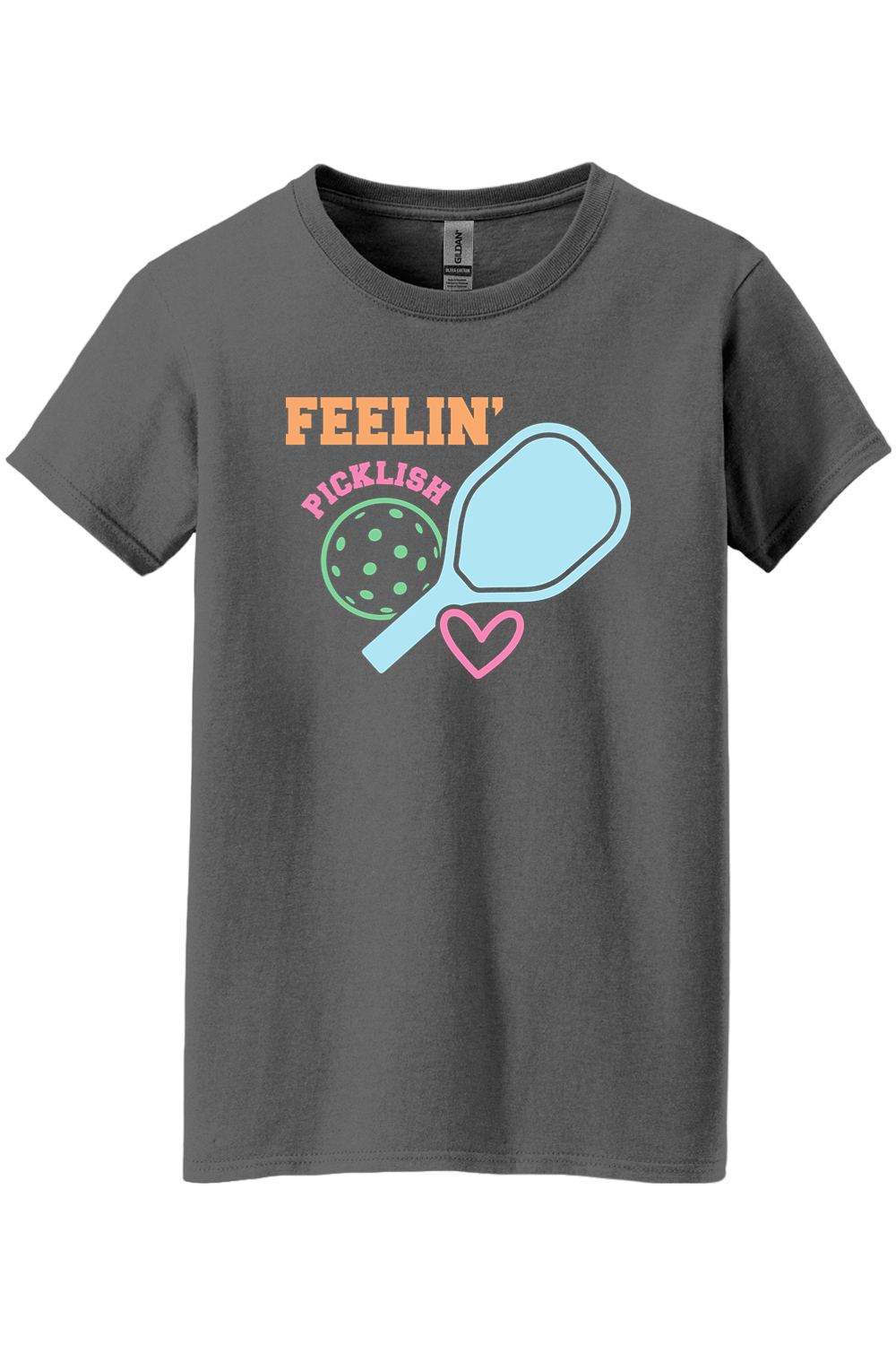 Gildan Ladies Heavy Cotton 100% Cotton T-Shirt Charcoal