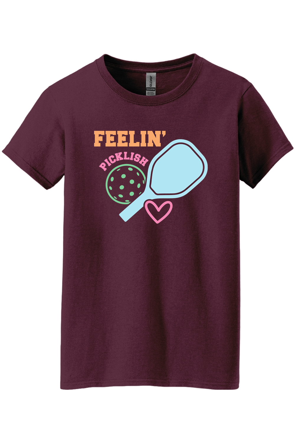 Gildan Ladies Heavy Cotton 100% Cotton T-Shirt Maroon