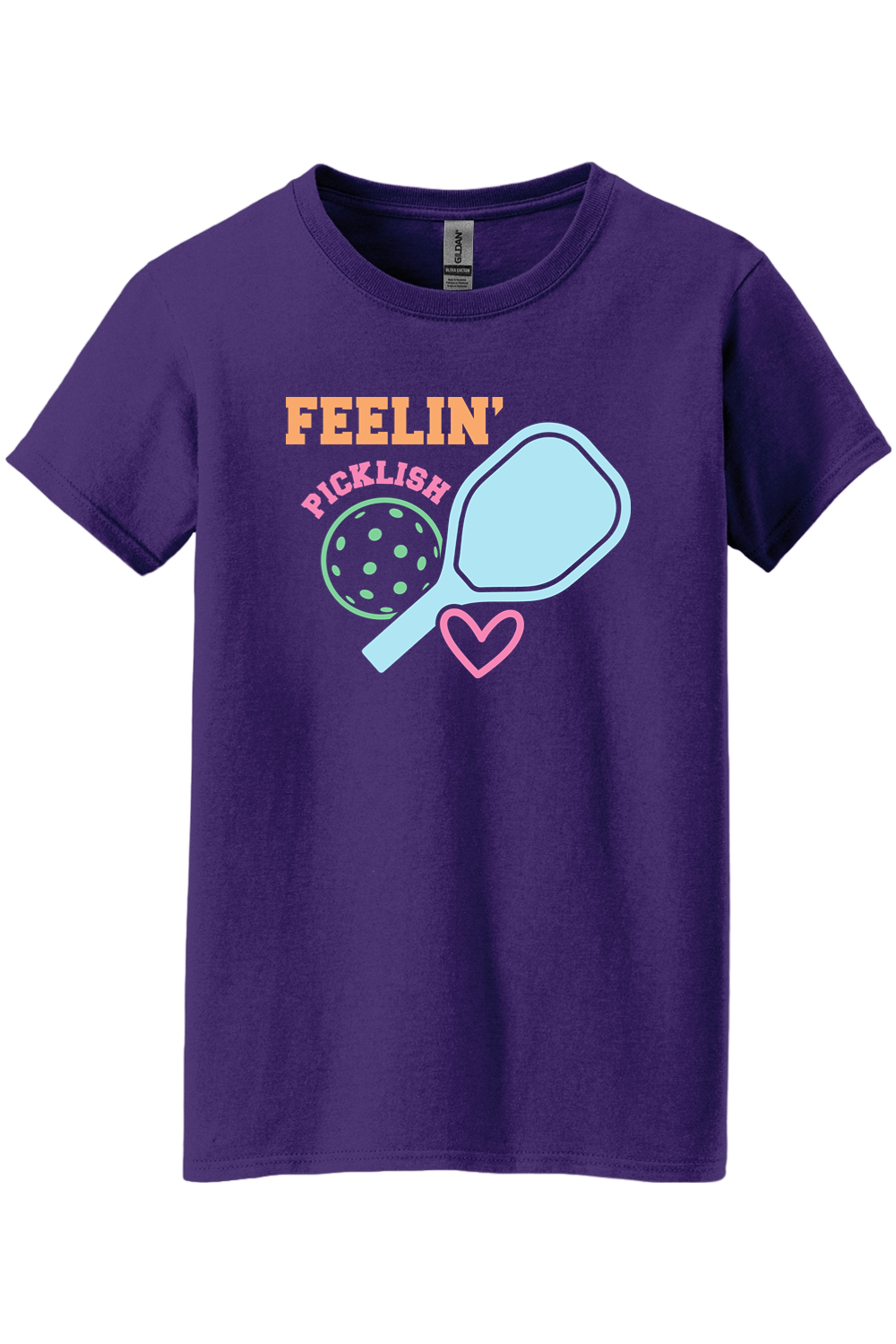 Gildan Ladies Heavy Cotton 100% Cotton T-Shirt Purple