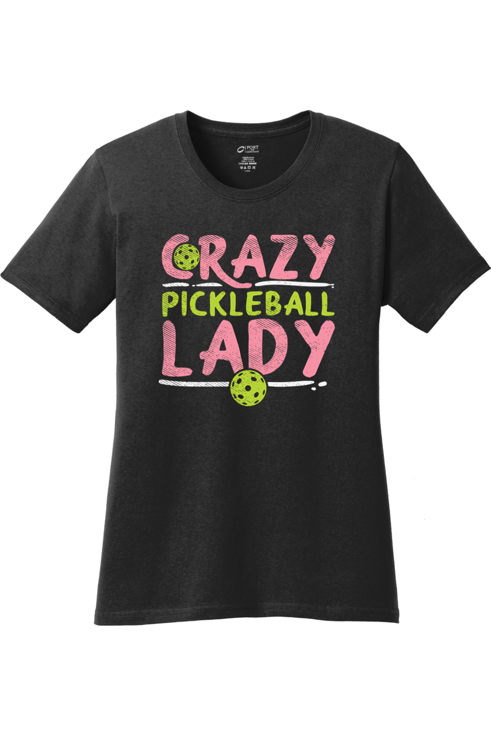 Port & Company Ladies Core Cotton Tee Jet Black