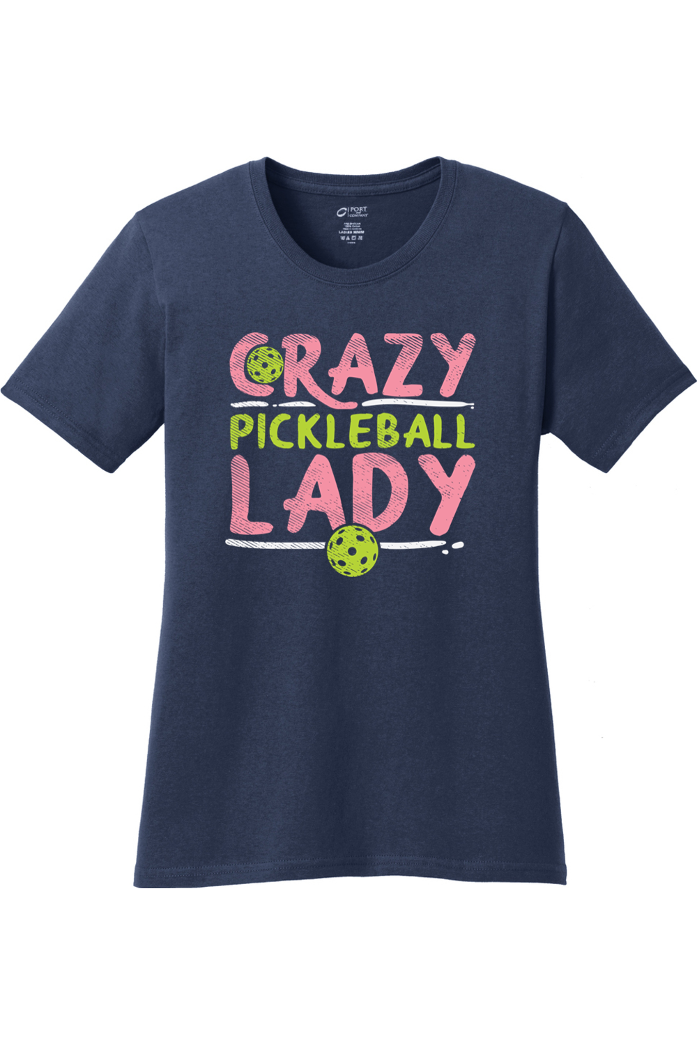Port & Company Ladies Core Cotton Tee Navy