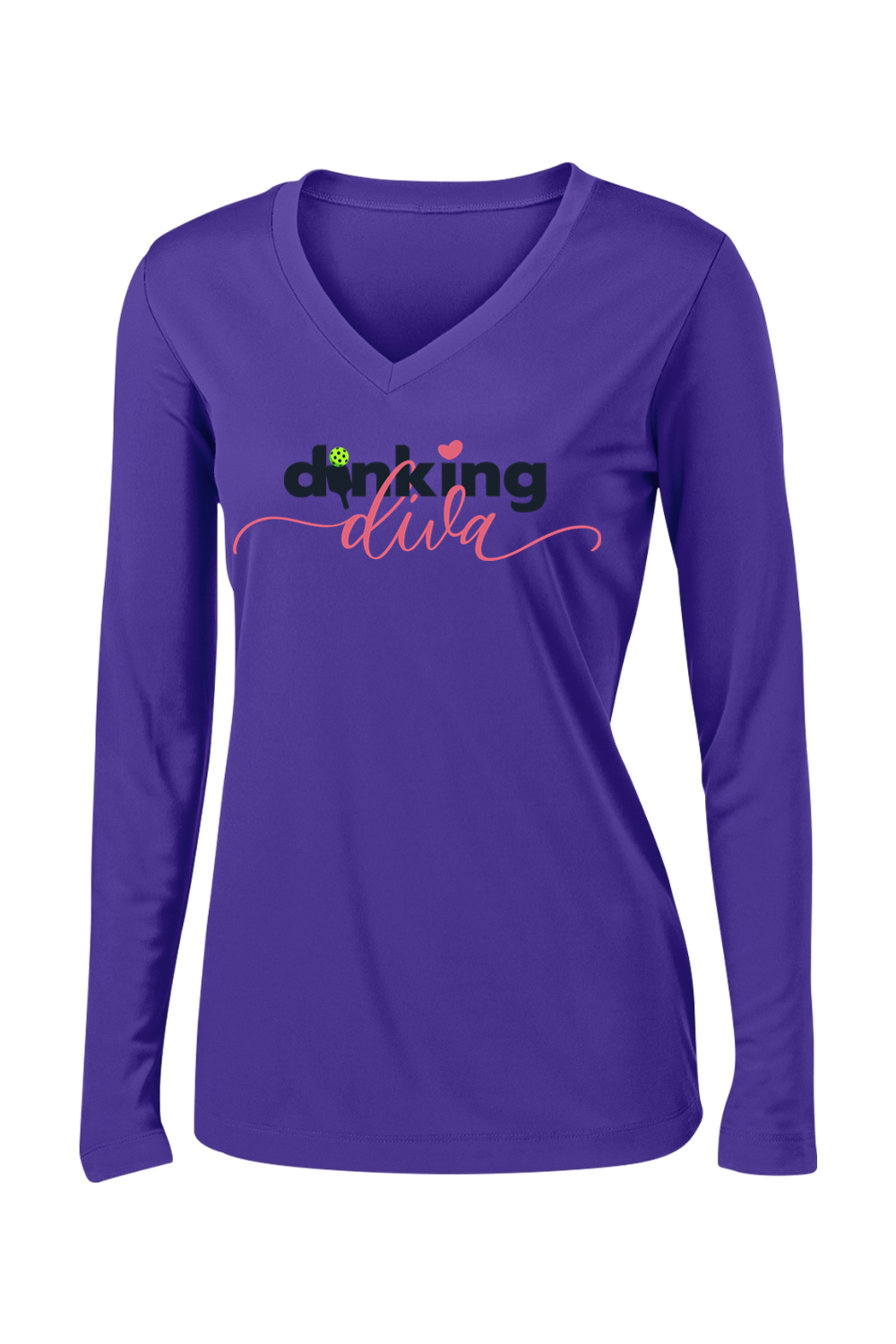 Sport-Tek Ladies PosiCharge Competitor Long Sleeve V-Neck Tee Purple