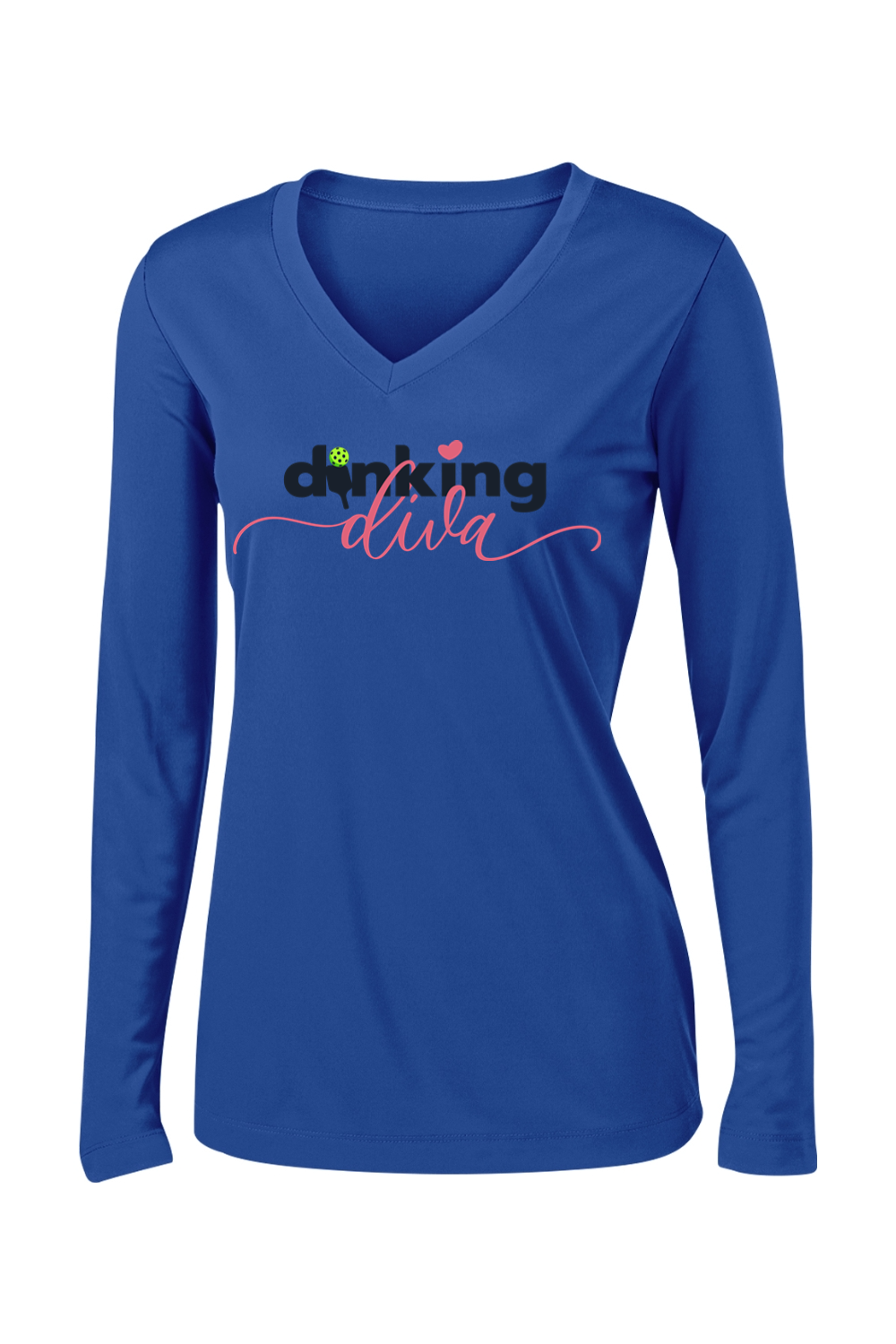 Sport-Tek Ladies PosiCharge Competitor Long Sleeve V-Neck Tee True Royal
