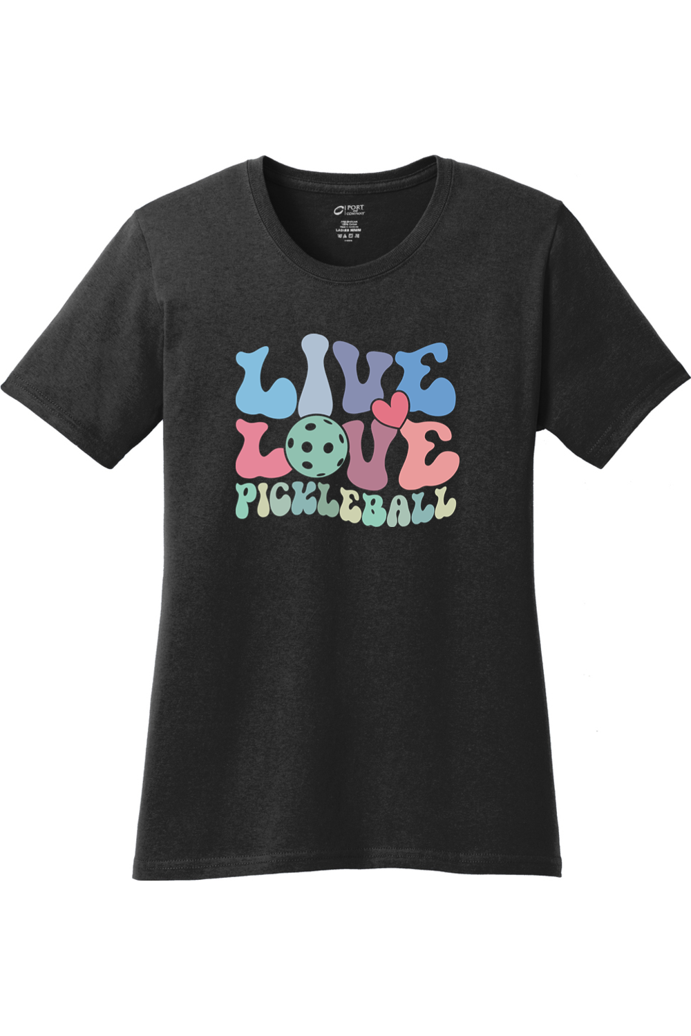 Port & Company Ladies Core Cotton Tee Jet Black
