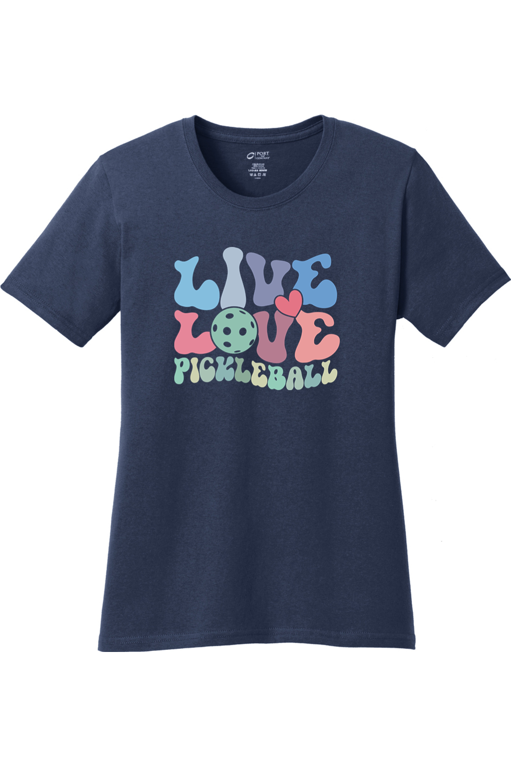 Port & Company Ladies Core Cotton Tee Navy