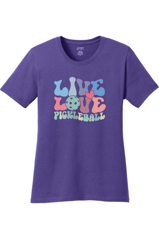Port & Company Ladies Core Cotton Tee Purple