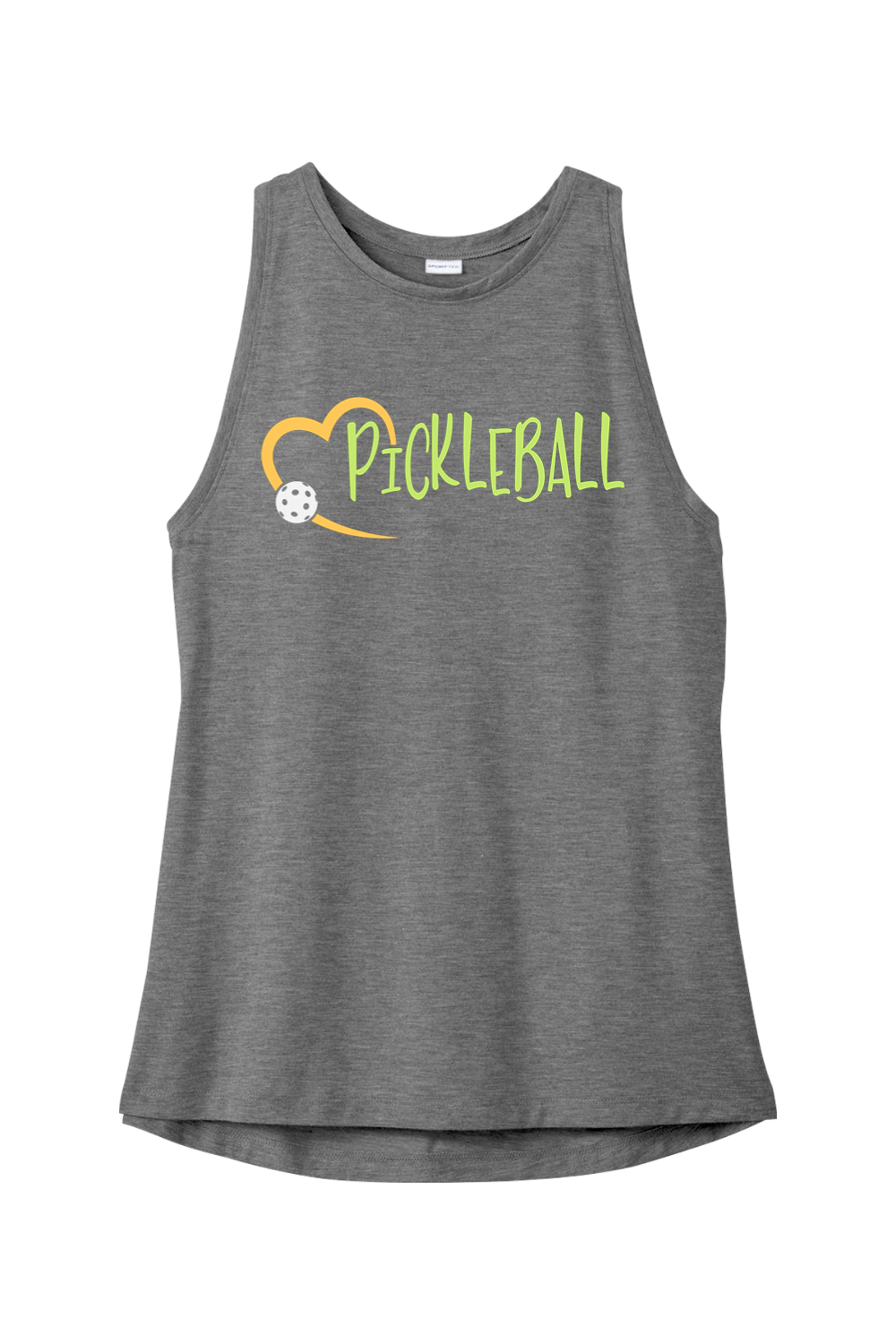 Sport-Tek Ladies PosiCharge Tri-Blend Wicking Tank Dark Grey Heather