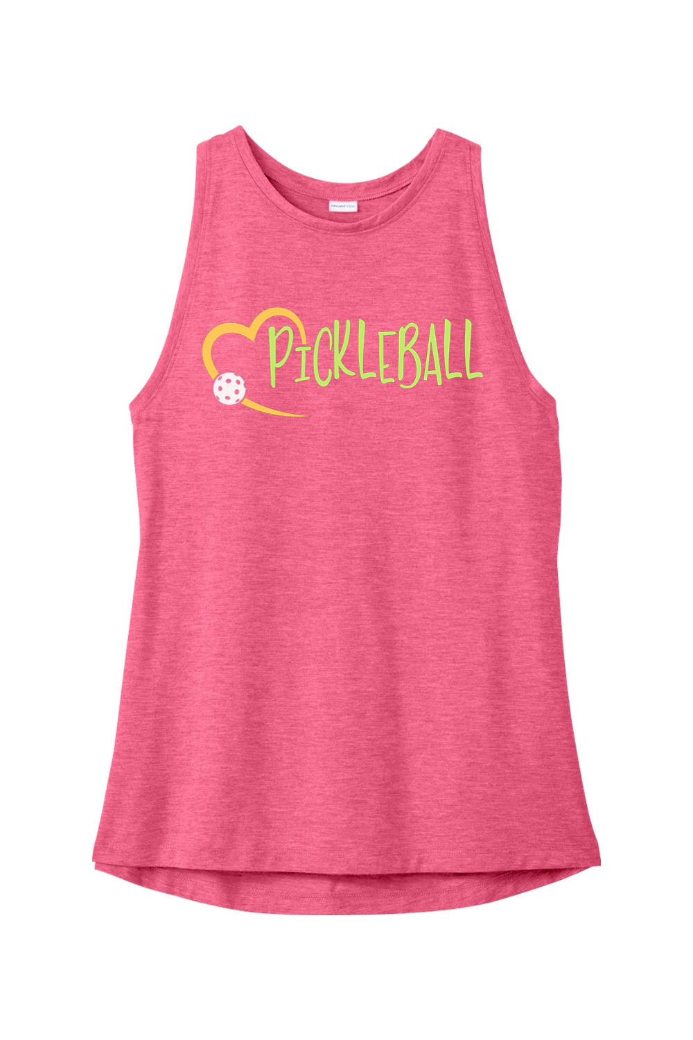 Sport-Tek Ladies PosiCharge Tri-Blend Wicking Tank Pink Raspberry Heather