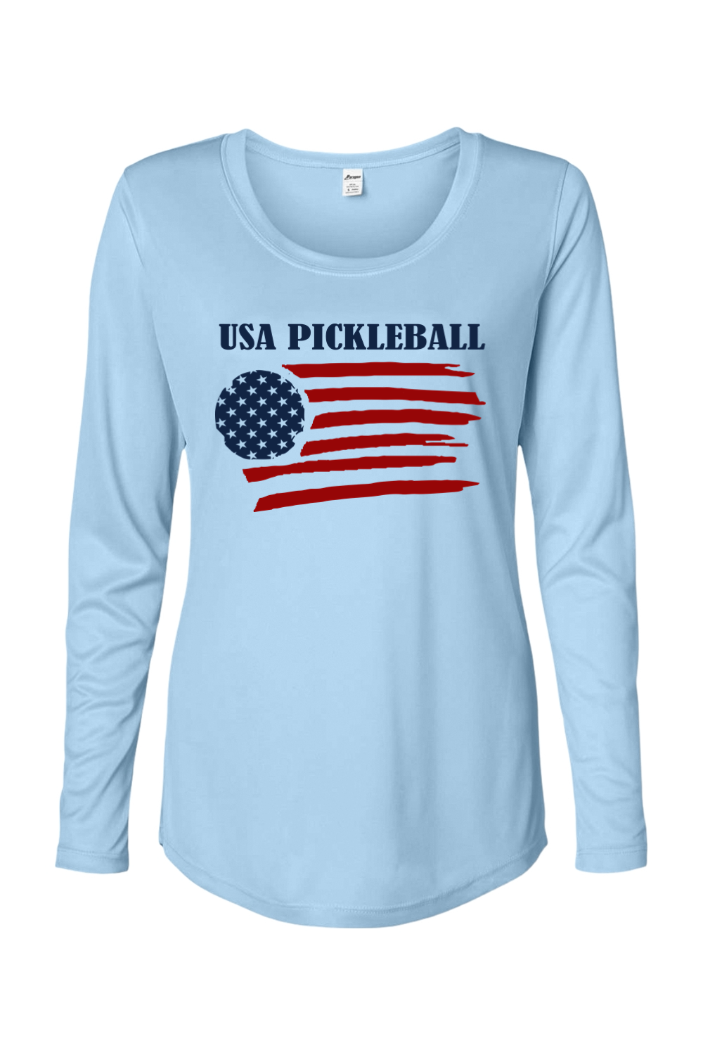 Paragon Women's Long Islander Performance Long Sleeve T-Shirt Blue Mist