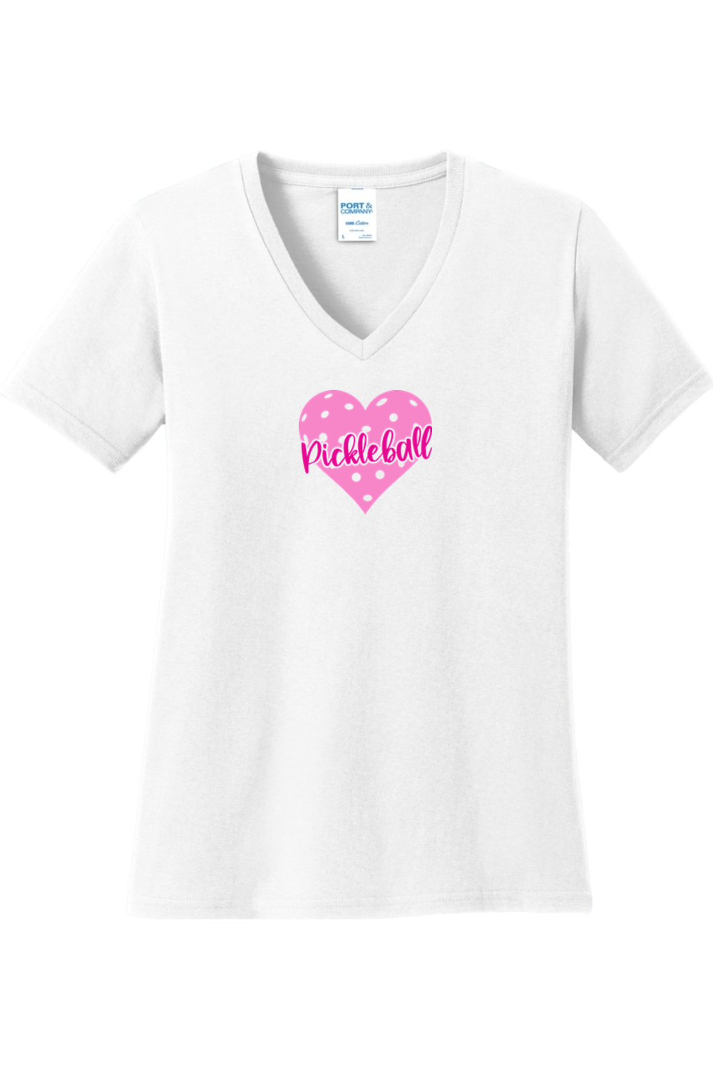 Port & Company Ladies Core Cotton V-Neck Tee