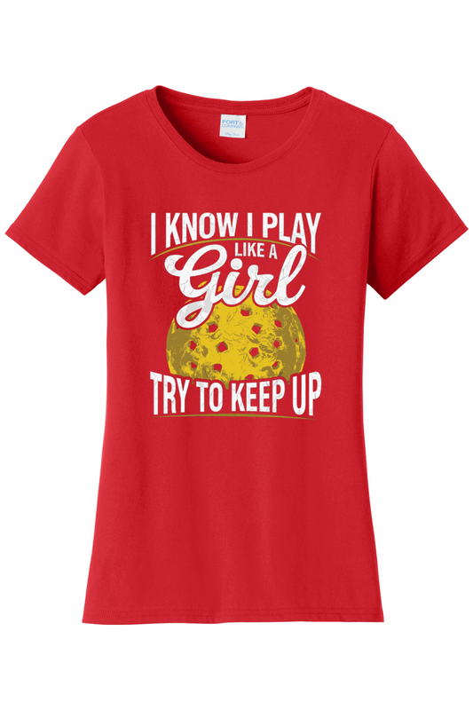 Port & Company Ladies Fan Favorite Tee Bright Red
