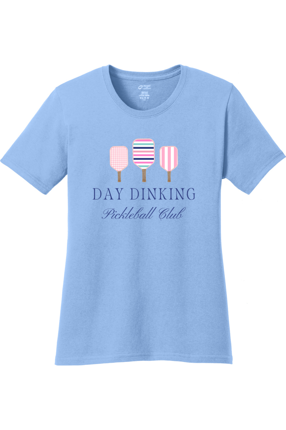 Port & Company Ladies Core Cotton Tee Light Blue