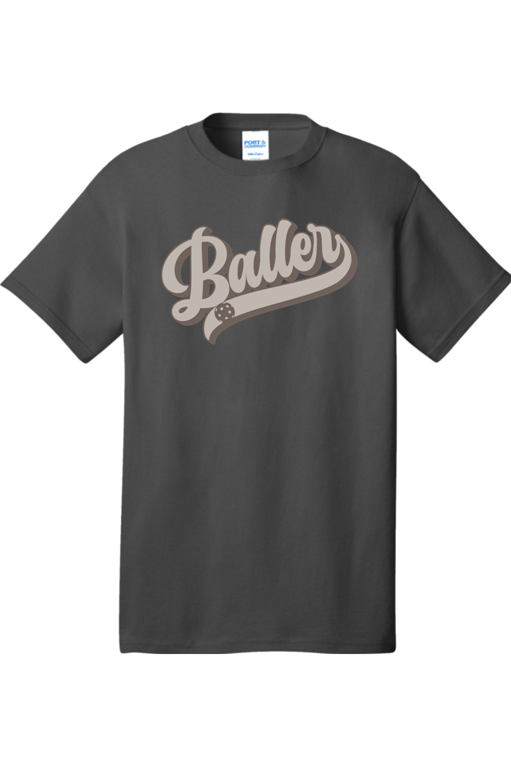 Port & Company Core Cotton Tee Charcoal