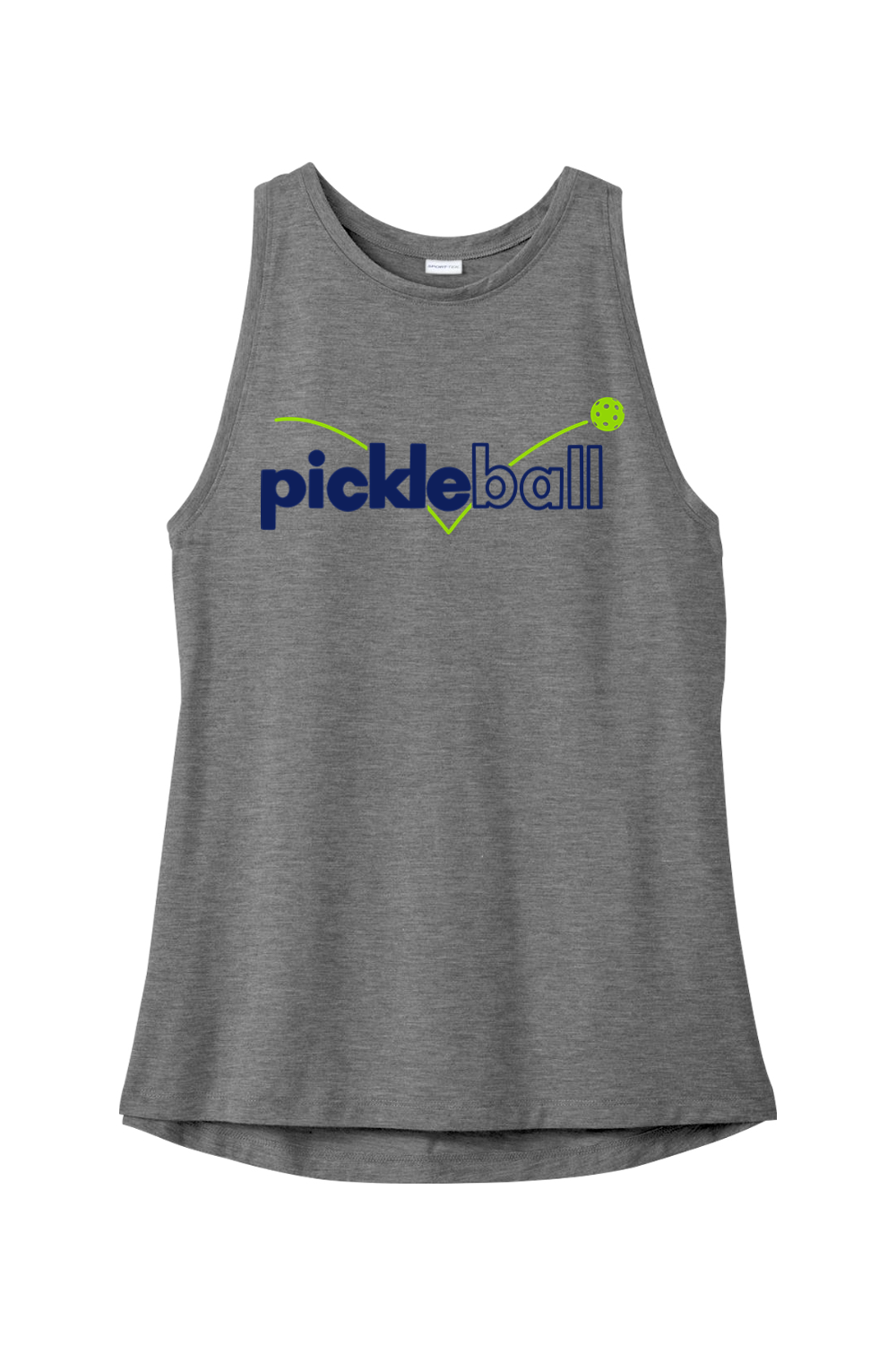 Sport-Tek Ladies PosiCharge Tri-Blend Wicking Tank Dark Grey Heather