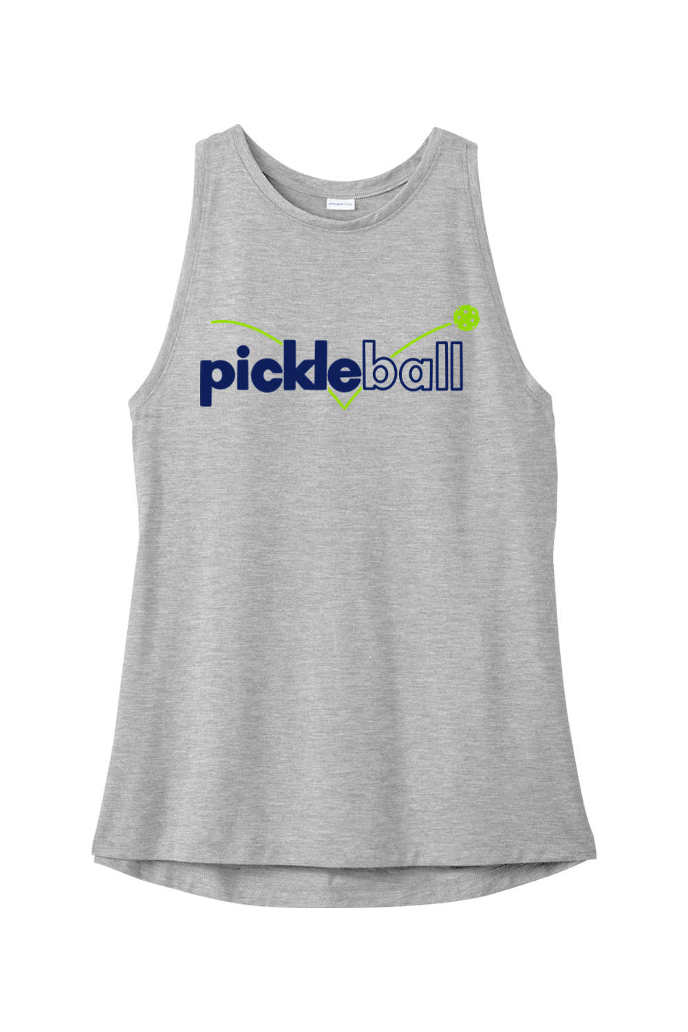 Sport-Tek Ladies PosiCharge Tri-Blend Wicking Tank Light Grey Heather