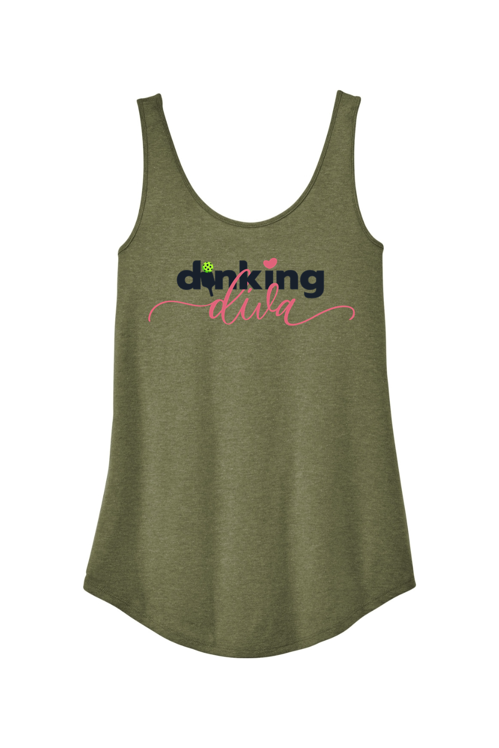 District Women's Perfect Tri Relaxed Tank Military Green Frost