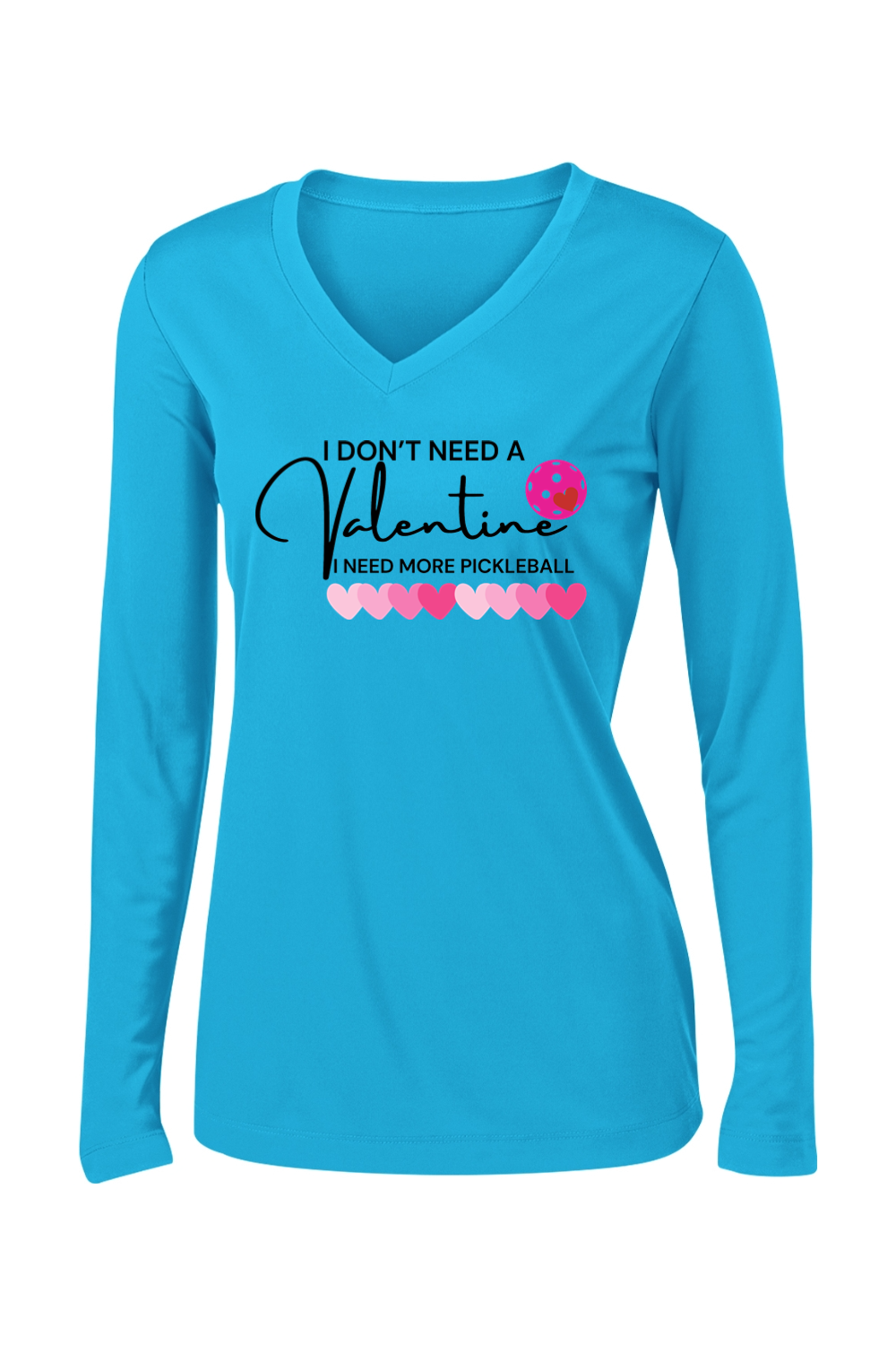 Sport-Tek Ladies PosiCharge Competitor Long Sleeve V-Neck Tee Atomic Blue