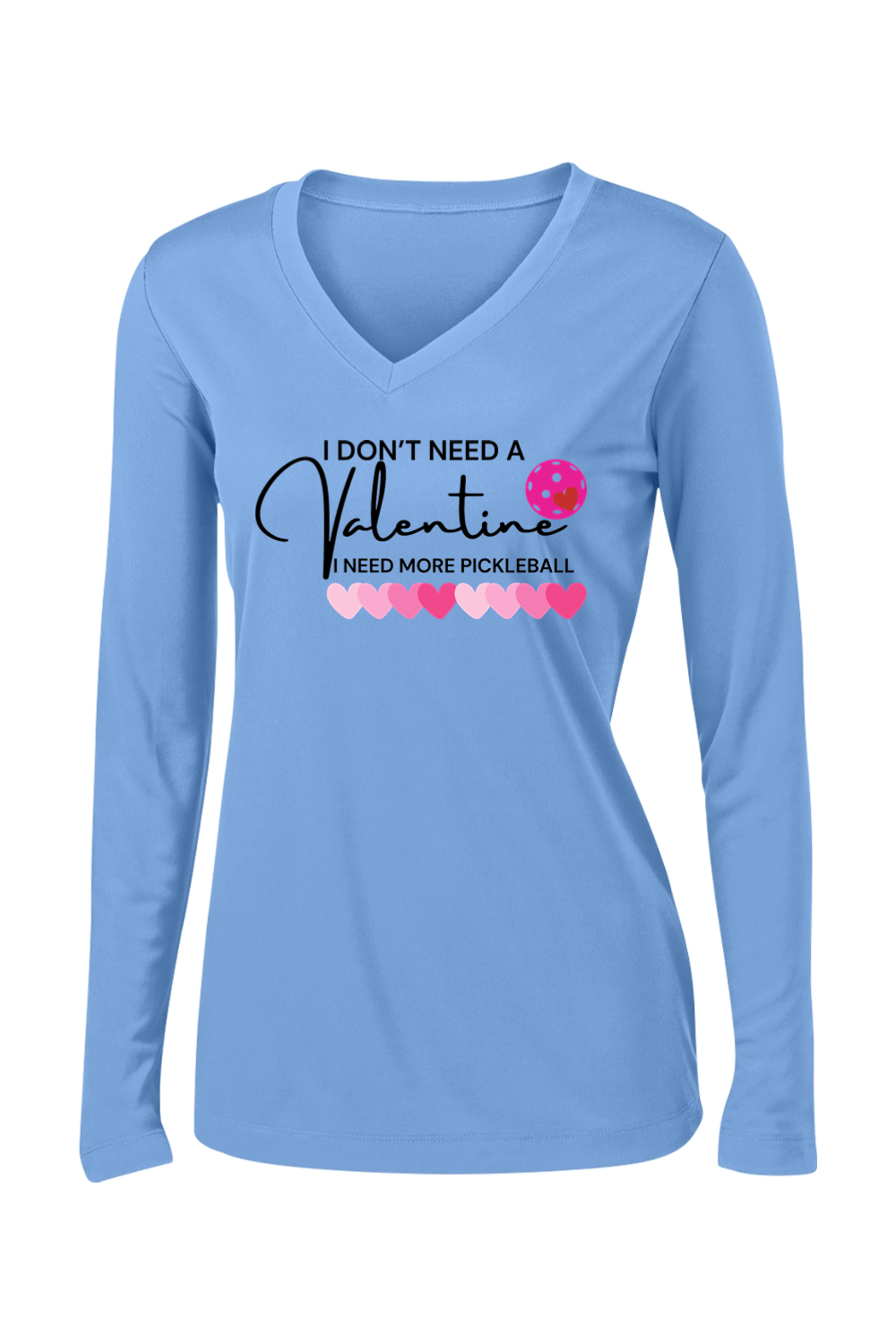 Sport-Tek Ladies PosiCharge Competitor Long Sleeve V-Neck Tee Carolina Blue