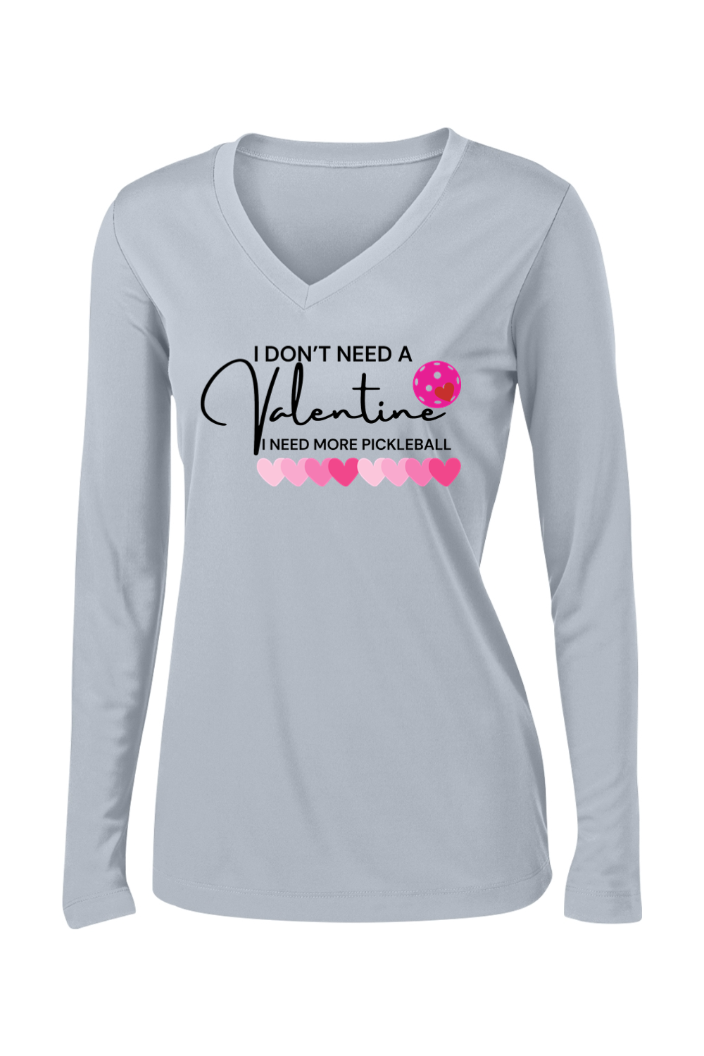 Sport-Tek Ladies PosiCharge Competitor Long Sleeve V-Neck Tee Silver