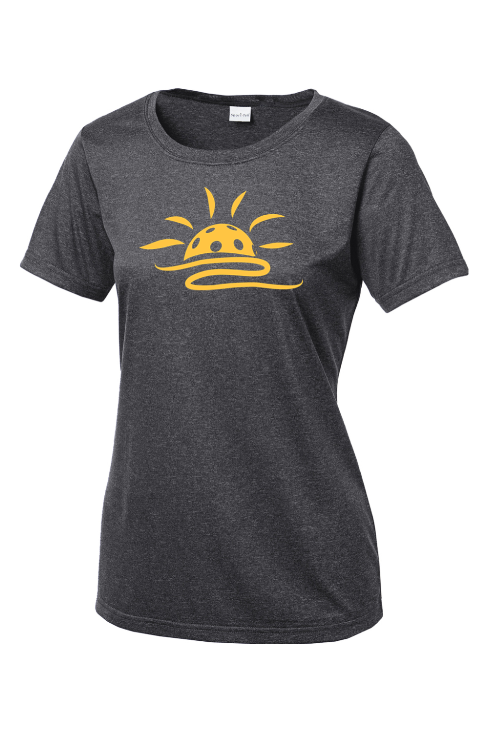 Sport-Tek Ladies Heather Contender Scoop Neck Tee Graphite Heather