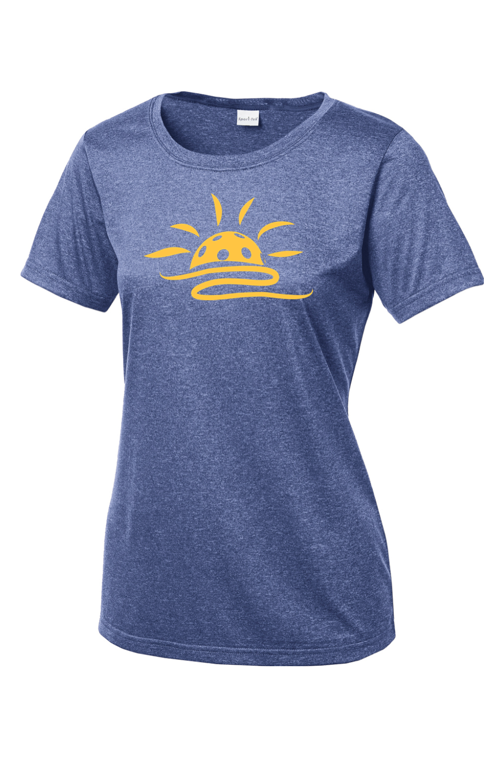 Sport-Tek Ladies Heather Contender Scoop Neck Tee True Royal Heather