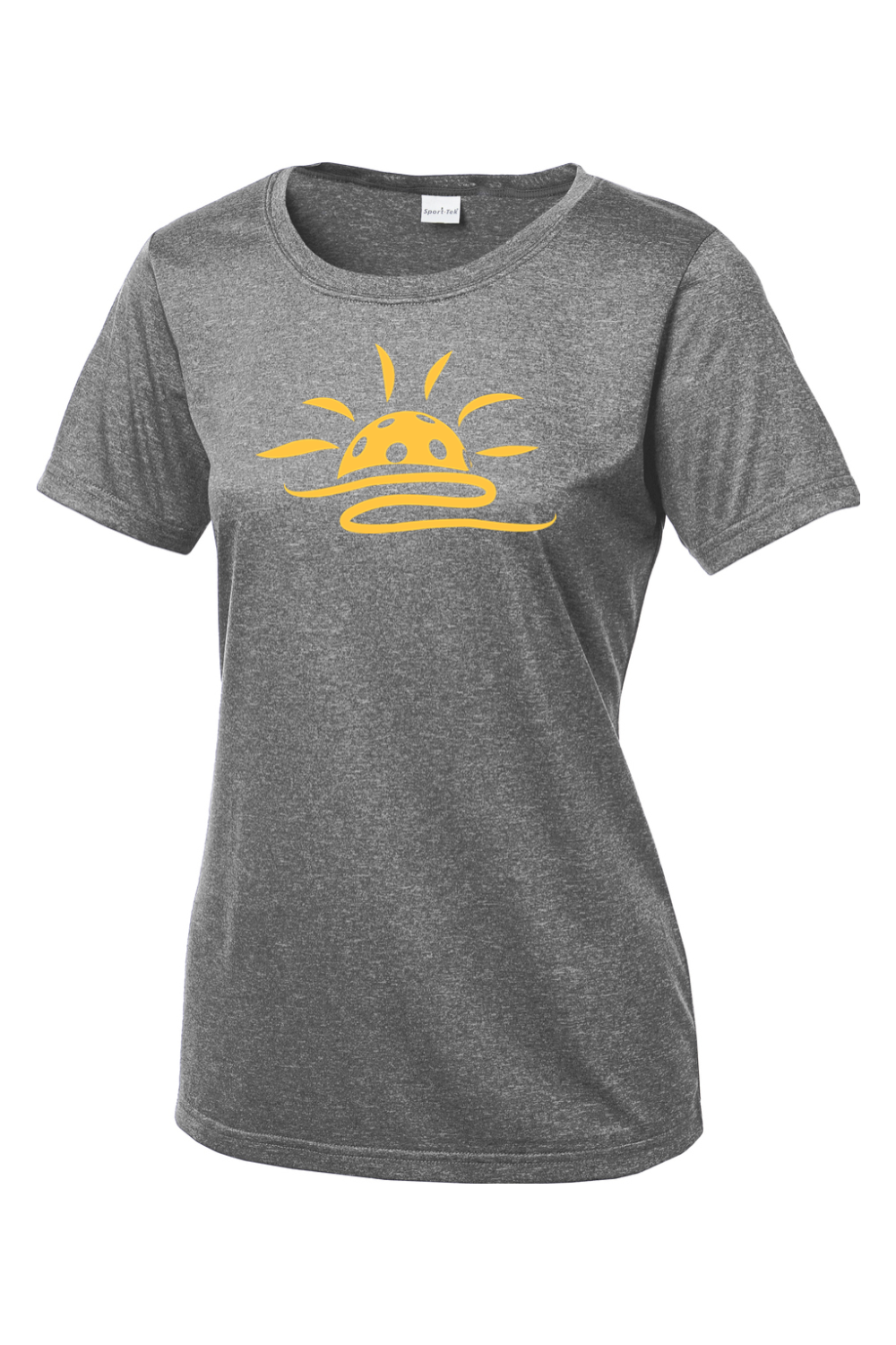 Sport-Tek Ladies Heather Contender Scoop Neck Tee Vintage Heather