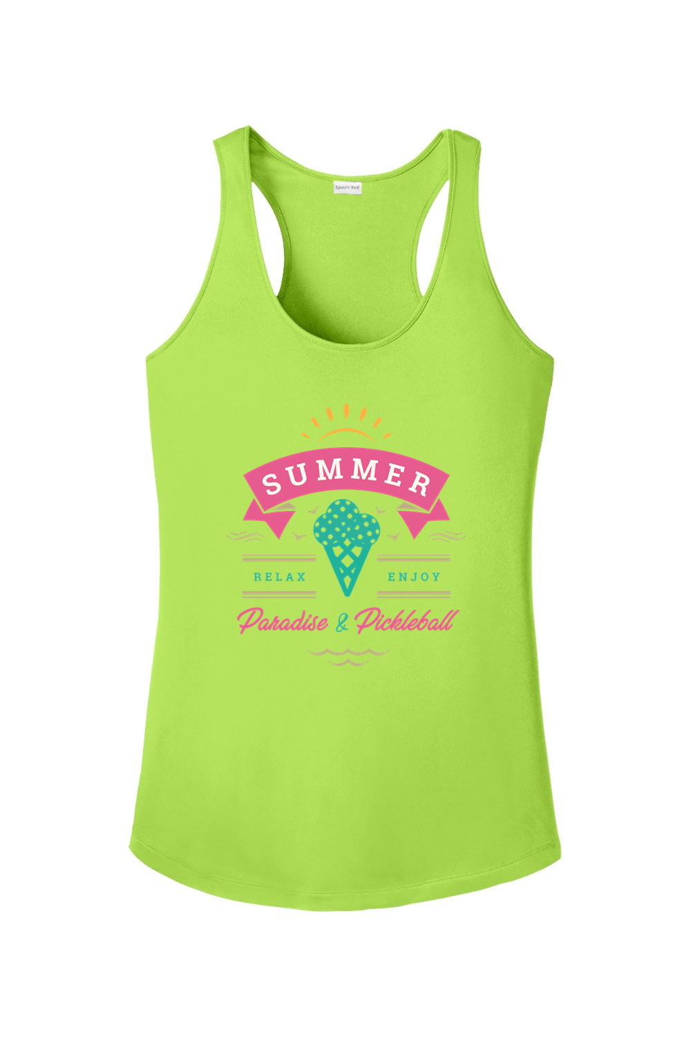 Sport-Tek Ladies PosiCharge Competitor Racerback Tank Lime Shock