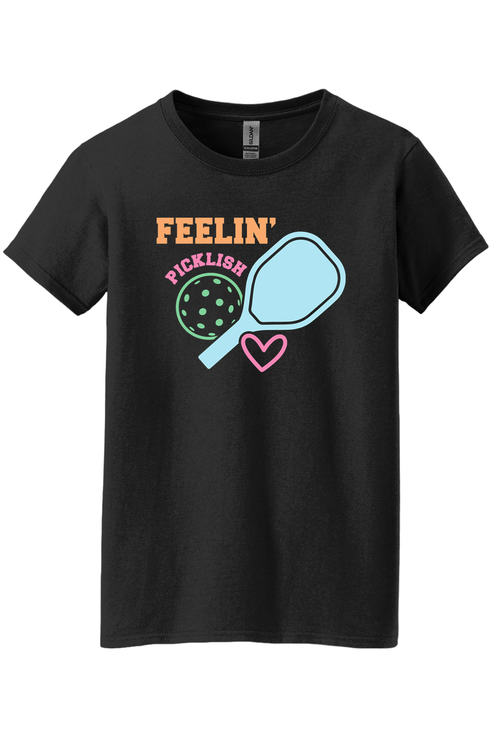 Gildan Ladies Heavy Cotton 100% Cotton T-Shirt Black