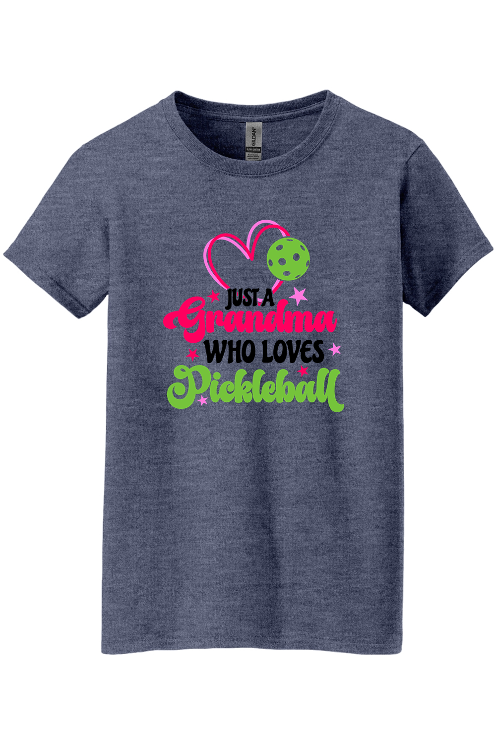 Gildan Ladies Heavy Cotton 100% Cotton T-Shirt Heather Navy