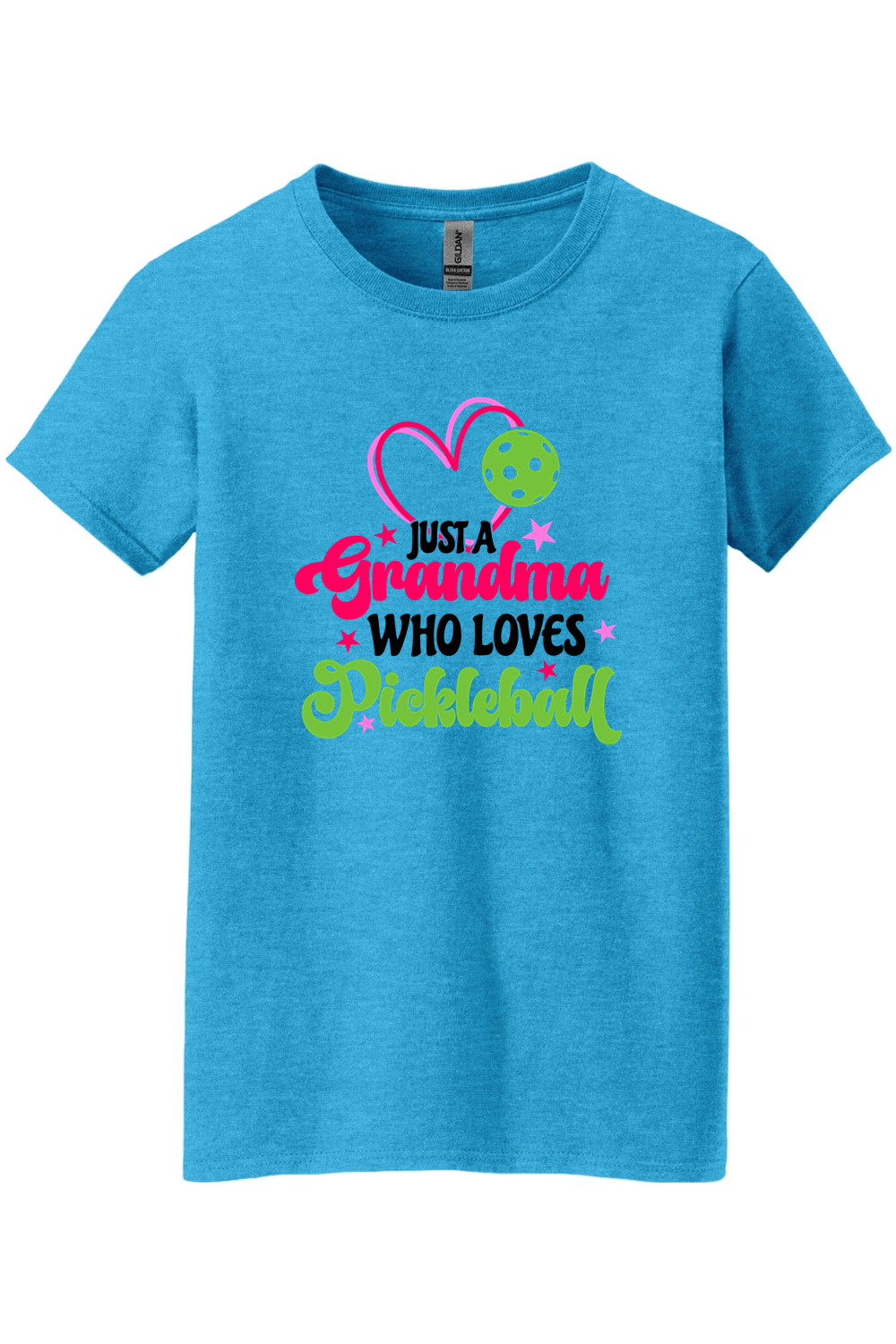 Gildan Ladies Heavy Cotton 100% Cotton T-Shirt Heather Sapphire