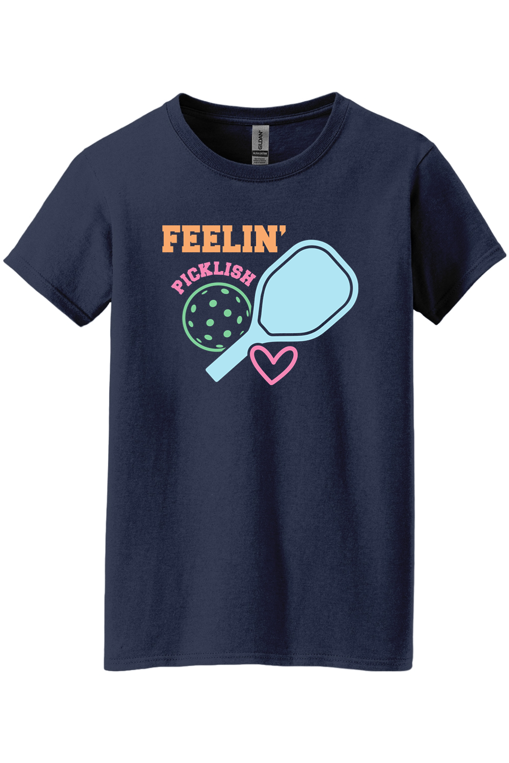 Gildan Ladies Heavy Cotton 100% Cotton T-Shirt Navy