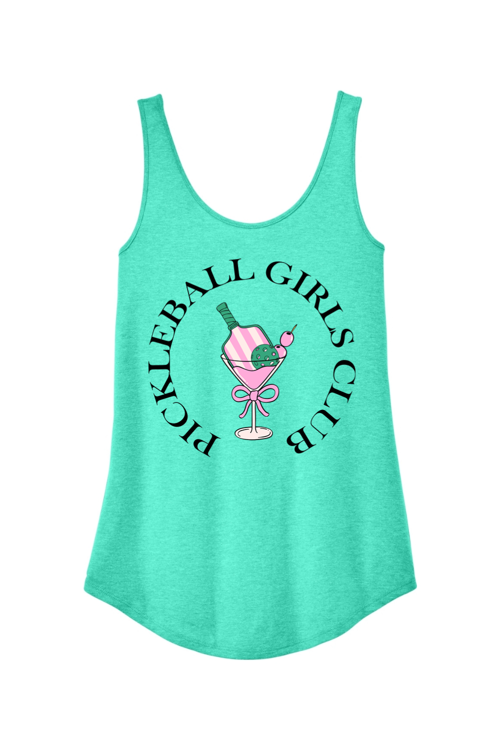District Women's Perfect Tri Relaxed Tank Aqua Heather