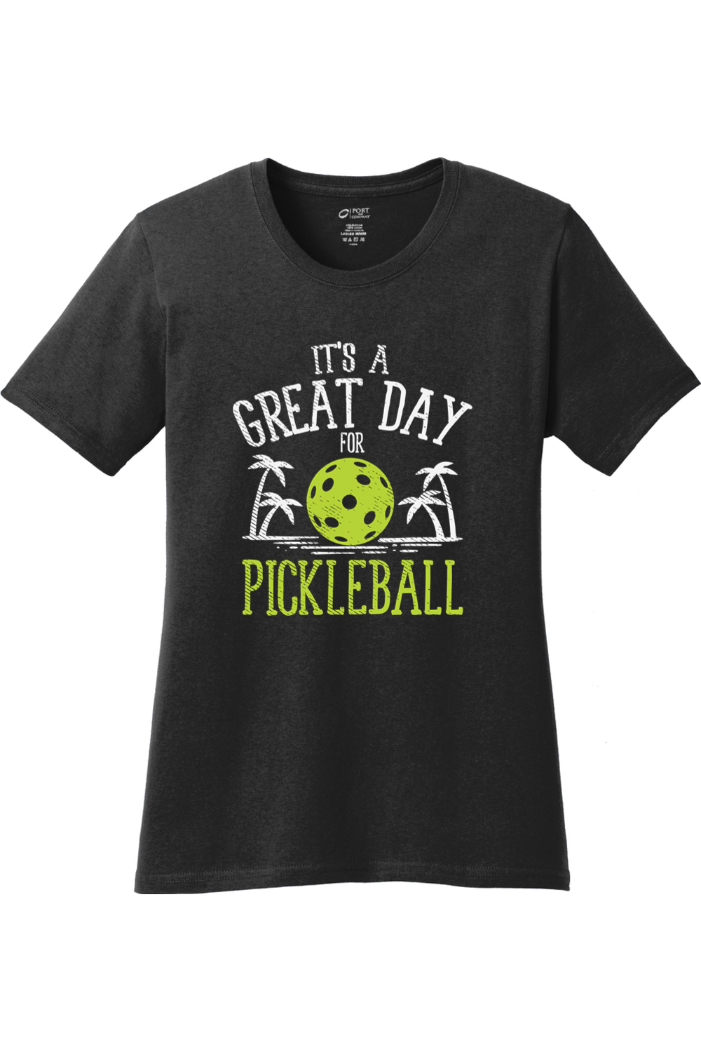 Port & Company Ladies Core Cotton Tee Jet Black