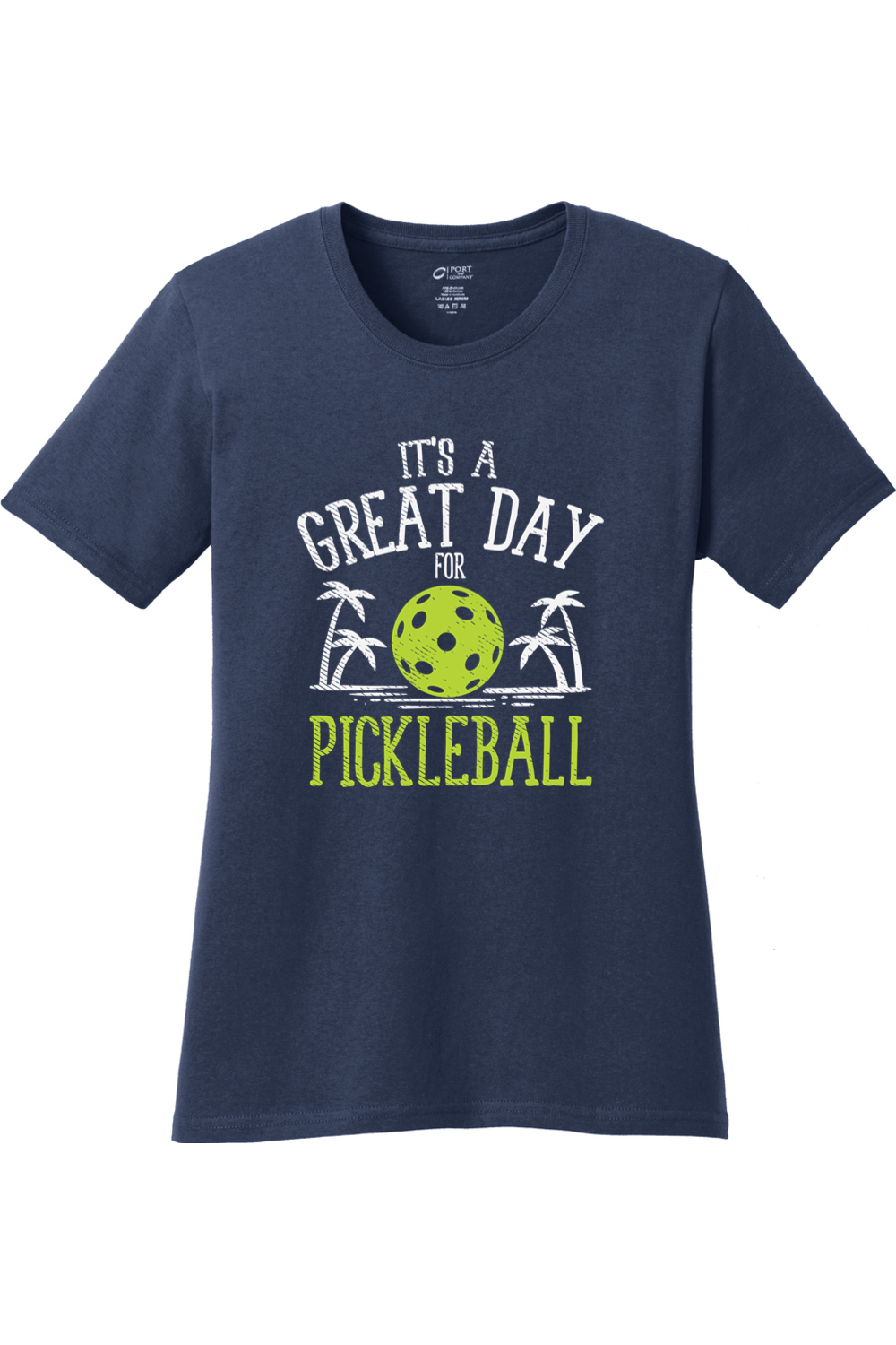 Port & Company Ladies Core Cotton Tee Navy