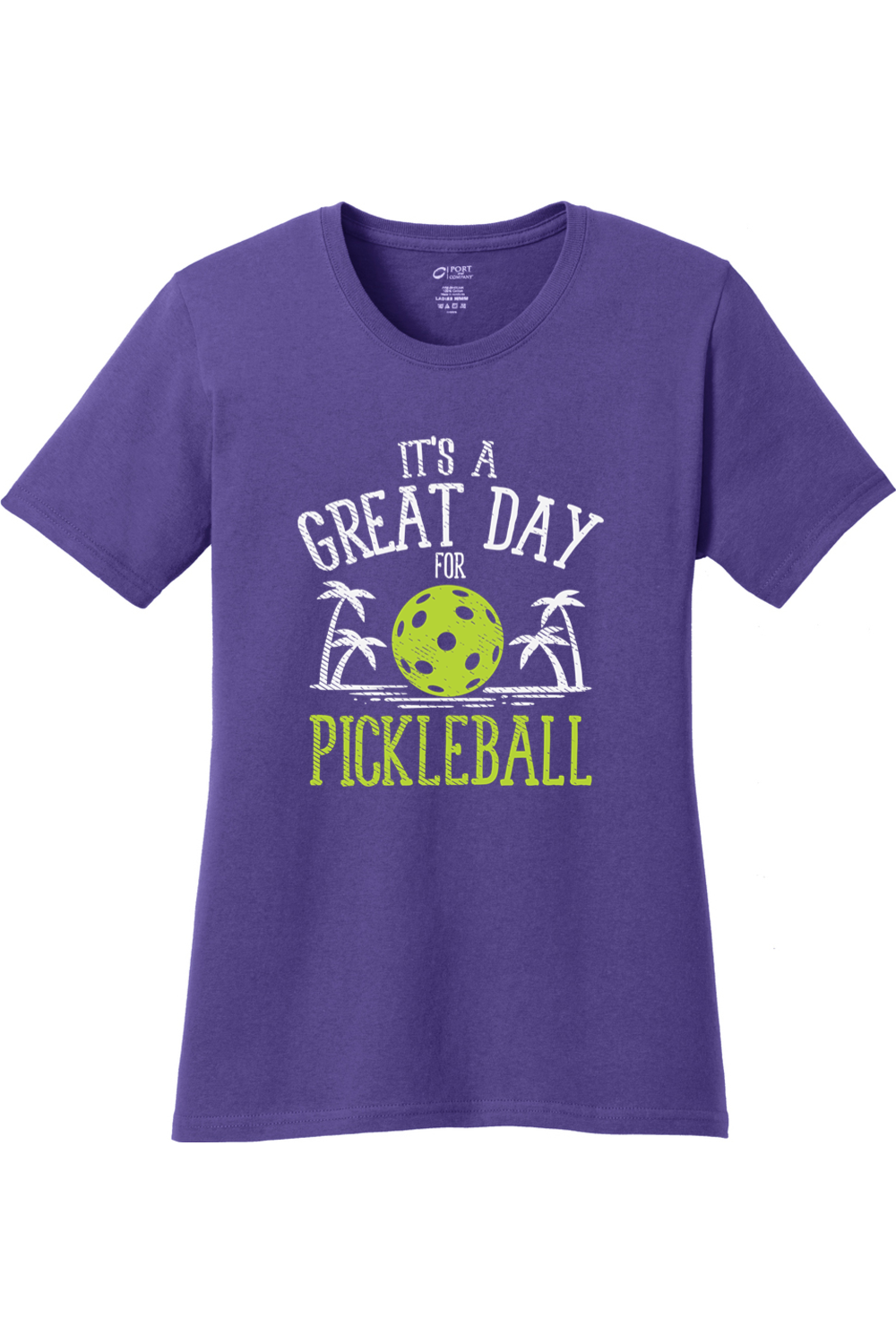 Port & Company Ladies Core Cotton Tee Purple
