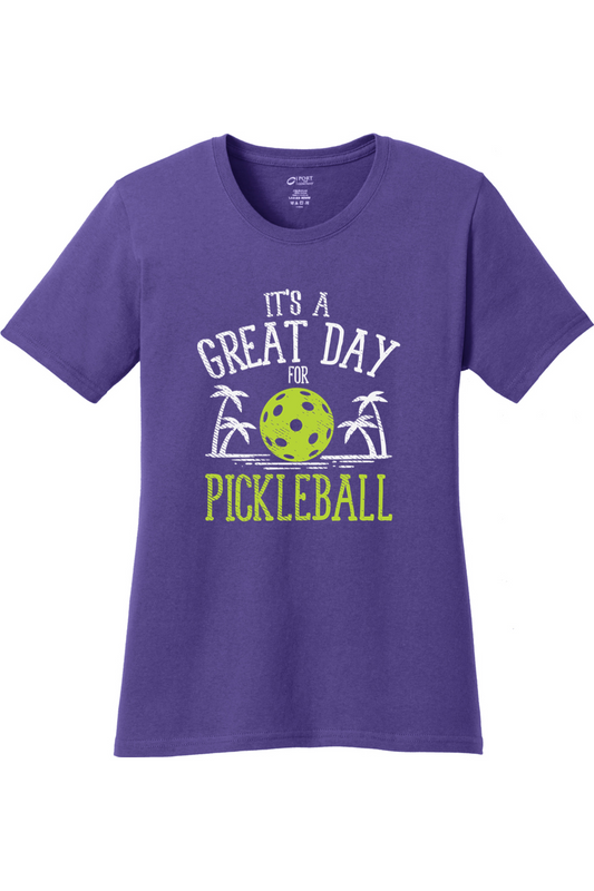 Port & Company Ladies Core Cotton Tee Purple