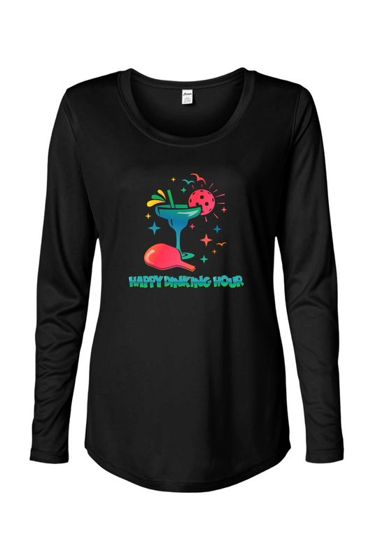 Paragon Women's Long Islander Performance Long Sleeve T-Shirt Black