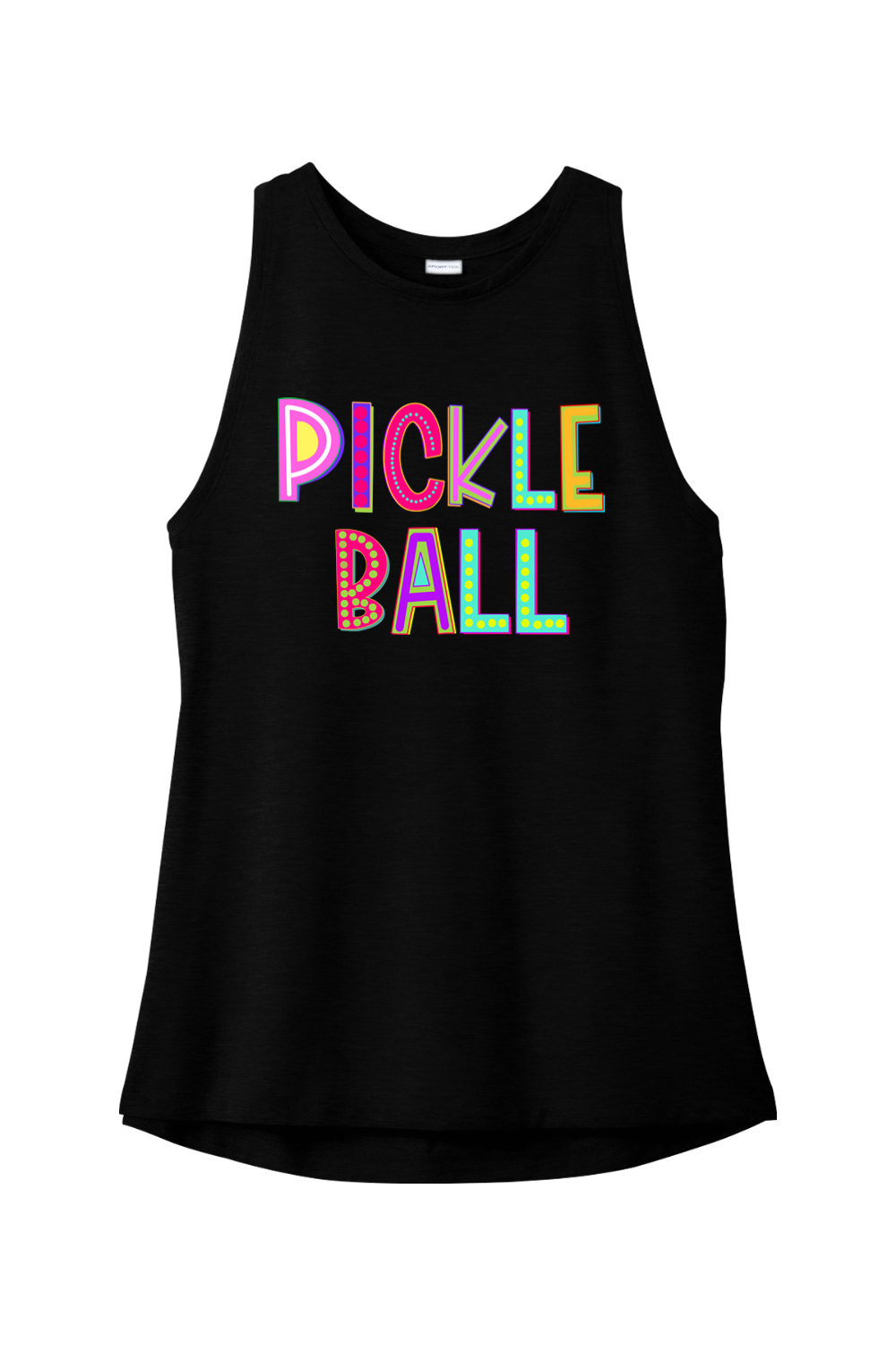 Sport-Tek Ladies PosiCharge Tri-Blend Wicking Tank Black Triad Solid