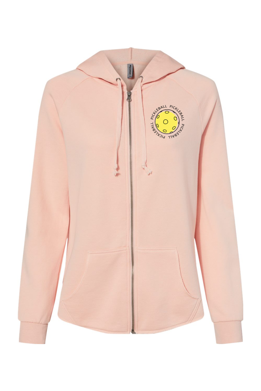 Independent Trading Co. Women's California Wave Wash Full-Zip Hooded Sweatshirt Blush