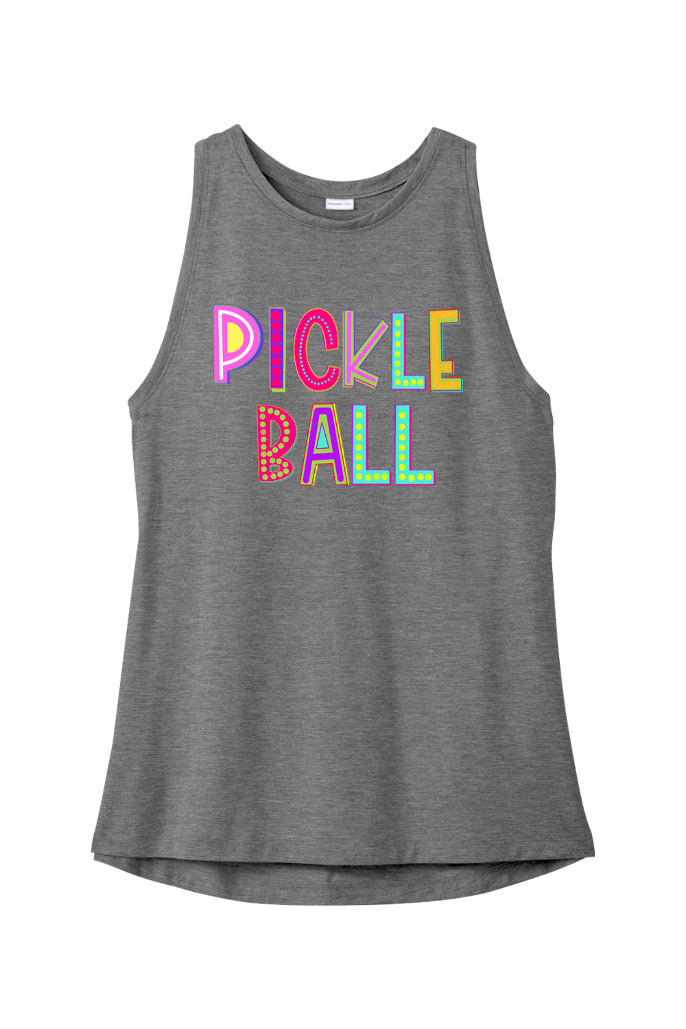 Sport-Tek Ladies PosiCharge Tri-Blend Wicking Tank Dark Grey Heather
