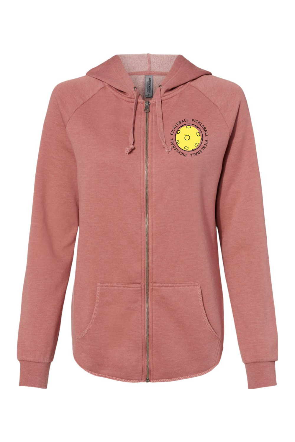 Independent Trading Co. Women's California Wave Wash Full-Zip Hooded Sweatshirt Dusty Rose
